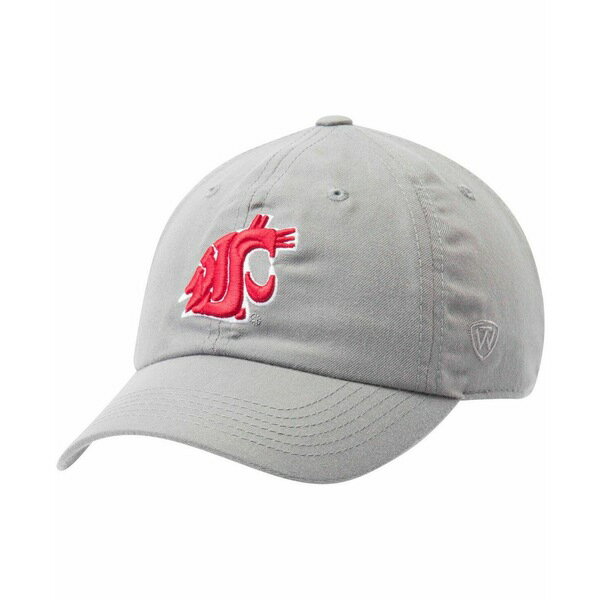 トップ・オブ・ザ・ワールド メンズ 帽子 アクセサリー Men's Gray Washington State Cougars Primary Logo Staple Adjustable Hat Gray