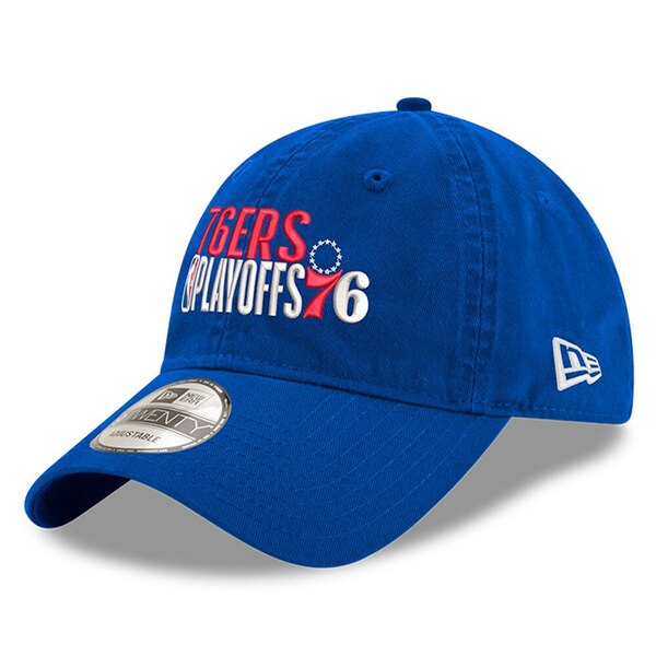 ニューエラ メンズ 帽子 アクセサリー Philadelphia 76ers New Era 2024 NBA Playoffs 9TWENTY Adjustable Hat Royal