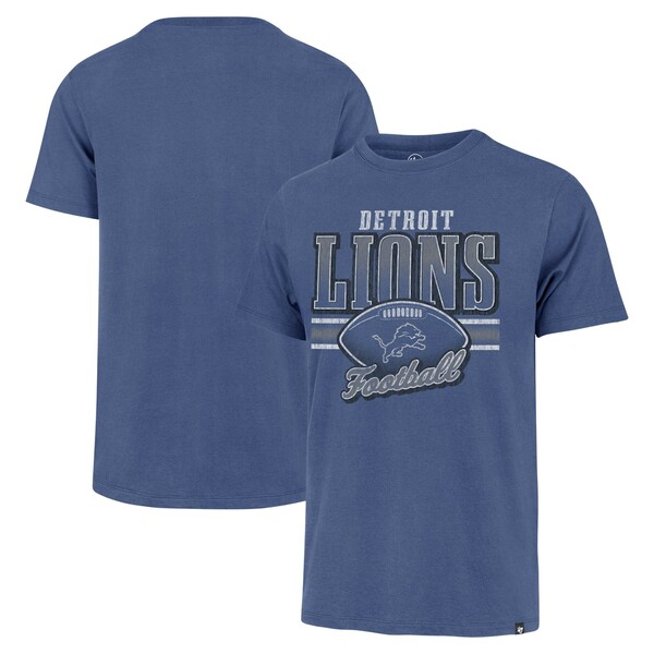 フォーティーセブン メンズ Tシャツ トップス Detroit Lions '47 Last Call Franklin TShirt Blue