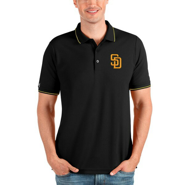 AeBOA Y |Vc gbvX San Diego Padres Antigua Affluent Polo Black