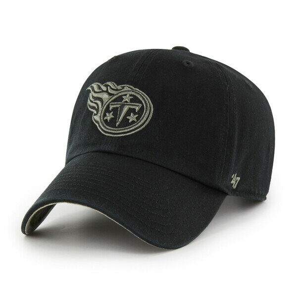 tH[eB[Zu Y Xq ANZT[ Tennessee Titans '47 Ballpark Clean Up Adjustable Hat Black