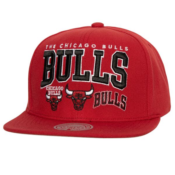 ミッチェル＆ネス ミッチェル&ネス メンズ 帽子 アクセサリー Chicago Bulls Mitchell & Ness Champ Stack Snapback Hat Red