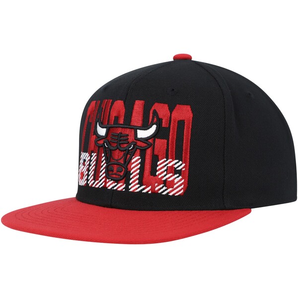 ミッチェル＆ネス ミッチェル&ネス メンズ 帽子 アクセサリー Chicago Bulls Mitchell & Ness SOUL Cross Check Snapback Black