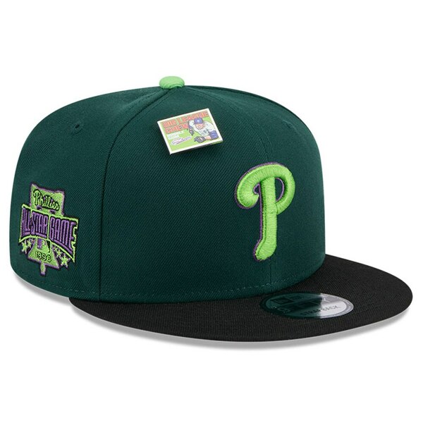 ニューエラ メンズ 帽子 アクセサリー Philadelphia Phillies New Era Sour Apple Big League Chew Flavor Pack 9FIFTY Snapback Hat Green/ Black