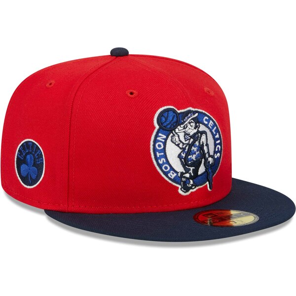 ニューエラ メンズ 帽子 アクセサリー Boston Celtics New Era 59FIFTY Fitted Hat Red/Navy