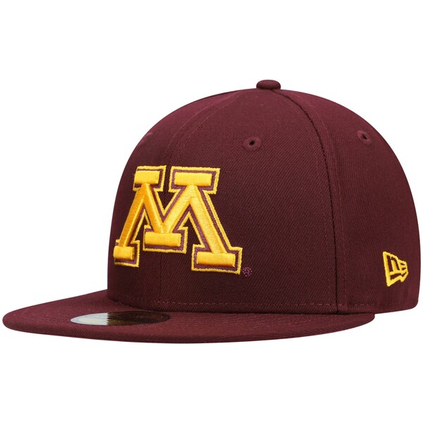 ニューエラ メンズ 帽子 アクセサリー Minnesota Golden Gophers New Era Logo Basic 59FIFTY Fitted Hat Maroon