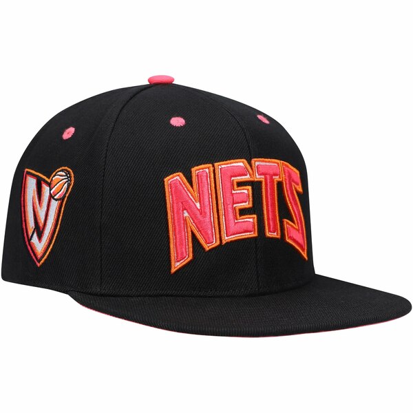 楽天astyミッチェル&ネス メンズ 帽子 アクセサリー New Jersey Nets Mitchell & Ness x Lids Hardwood Classics Sunset Fitted Hat Black