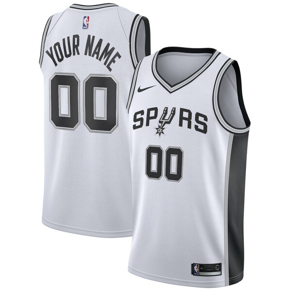 ナイキ メンズ ユニフォーム トップス San Antonio Spurs Nike Custom Swingman Jersey White Association Edition