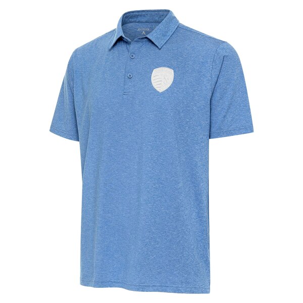 AeBOA Y |Vc gbvX Sporting Kansas City Antigua White Logo Par 3 Polo Blue