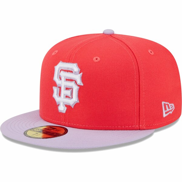 ニューエラ メンズ 帽子 アクセサリー San Francisco Giants New Era Spring Color TwoTone 59FIFTY Fitted Hat Red/Lavender