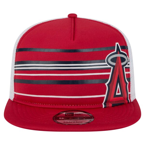 ニューエラ メンズ 帽子 アクセサリー Los Angeles Angels New Era 9FIFTY AFrame Trucker Snapback Hat Red