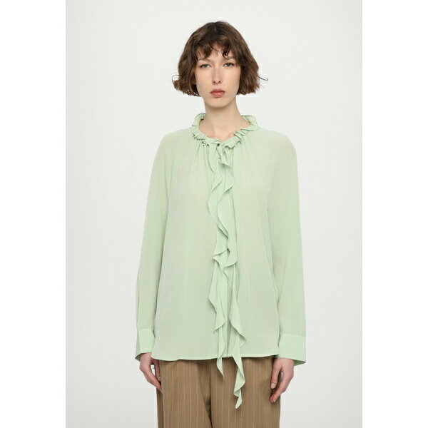 ȥꥢ ٥å ǥ  ȥåץ RUFFLE - Blouse - jade