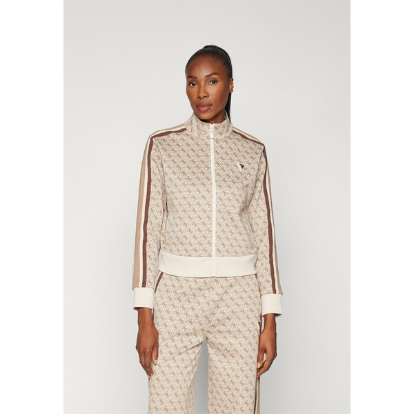 ゲス レディース フィットネス スポーツ JEAN LOGO FULL ZIP - Zip-up sweatshirt - buffy