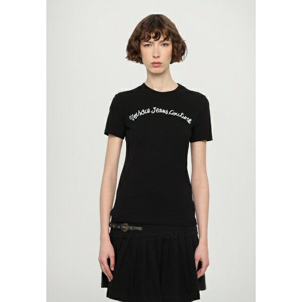 ベルサーチ レディース Tシャツ トップス Print T-shirt - black