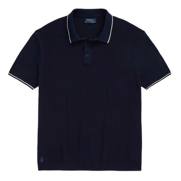 yz t[ Y |Vc gbvX Cotton Linen Polo Shirt Bright Navy