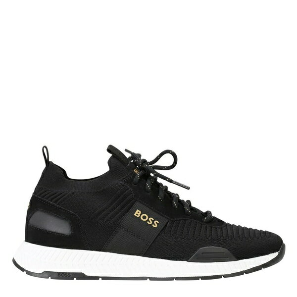 ̵ ܥ  ˥ ݡ Titanium Runn Knit Trainers Black