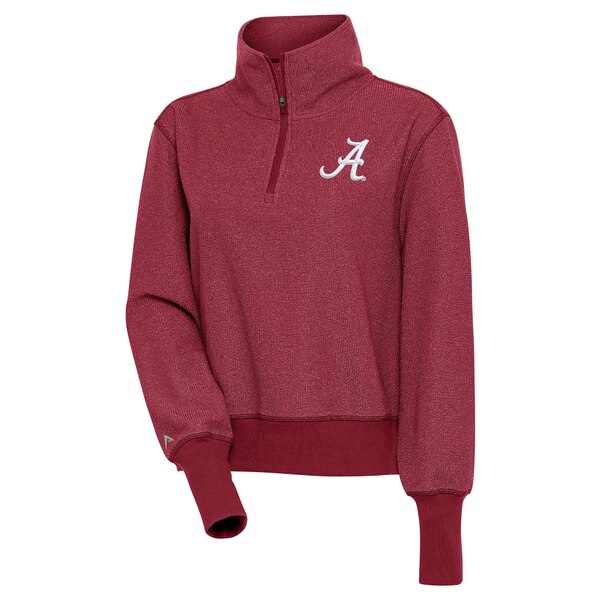 楽天astyアンティグア レディース ジャケット＆ブルゾン アウター Alabama Crimson Tide Antigua Women's Upgrade HalfZip Pullover Top Heather Crimson