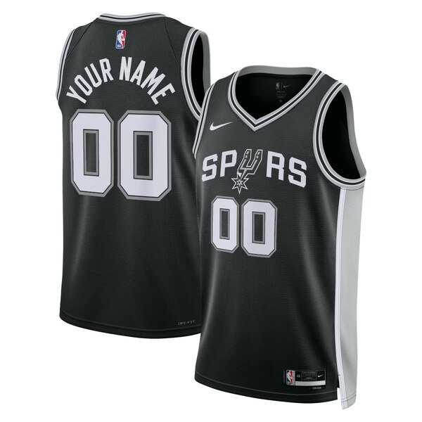 ナイキ メンズ ユニフォーム トップス San Antonio Spurs Nike Unisex Swingman Custom Jersey Black Icon Edition