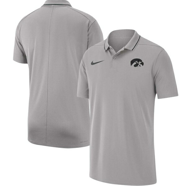 ナイキ メンズ ポロシャツ トップス Iowa Hawkeyes Nike 2023 Coaches Performance Polo Gray