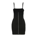 【送料無料】 オフホワイト レディース ワンピース トップス Mini dresses Black 1