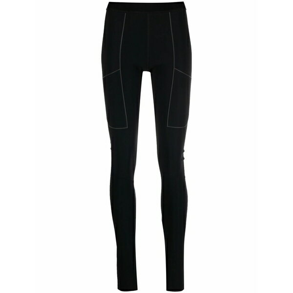 コペルニ レディース レギンス ボトムス Stretch-design slit leggings Black