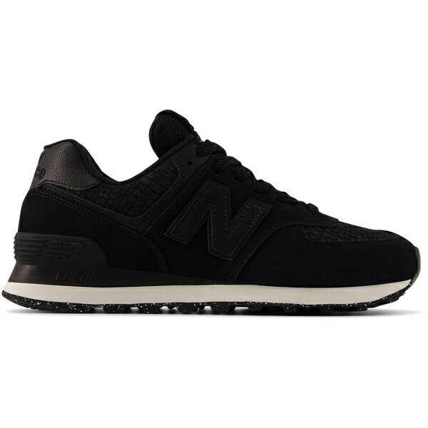 New Balance ニューバランス レディース スニーカー 【New Balance 574 Black Croc (Women's)】 サイズ US_5(22.0cm) Black/Metallic Black