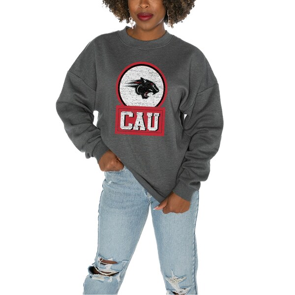 ǥ ǥ ѡåȥ  Clark Atlanta University Panthers Gameday Couture Women's Drop Shoulder Fleece Drop Pullover Sweatshirt Charcoal