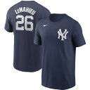 ナイキ メンズ Tシャツ トップス DJ LeMahieu New York Yankees Nike Name & Number TShirt -