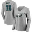 t@ieBNX fB[X TVc gbvX Philadelphia Eagles Fanatics Branded Women's Team Authentic Custom Long Sleeve VNeck TShirt Covey,Britain-18