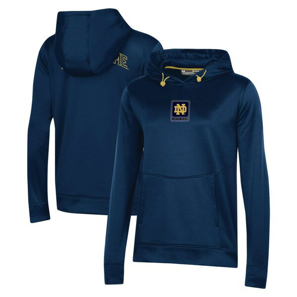 アンダーアーマー レディース パーカー・スウェットシャツ アウター Notre Dame Fighting Irish Under Armour Women's 2023 Sideline Performance Pullover Hoodie Navy