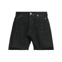 リックオウエンス メンズ デニムパンツ ボトムス Denim shorts Black