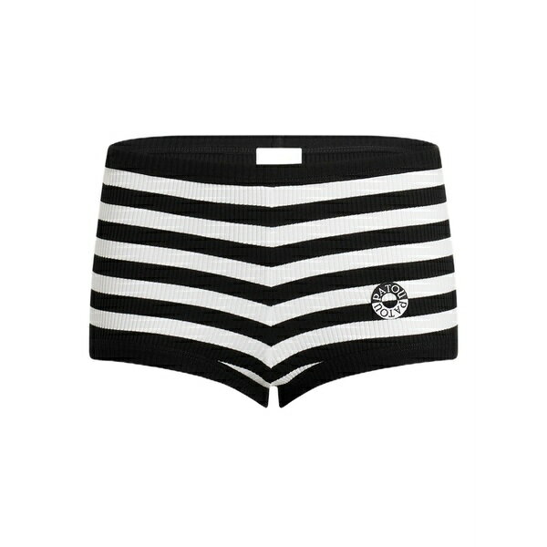 ジャンパトゥ レディース カジュアルパンツ ボトムス Striped-pattern shorts Black