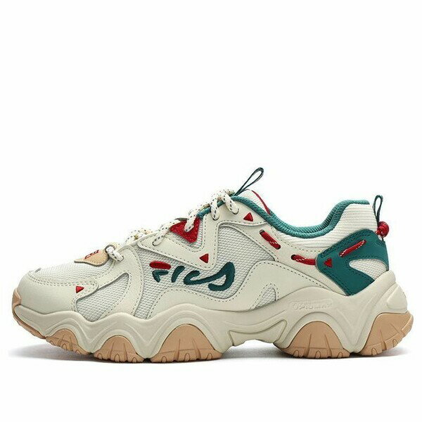 FILA フィラ レディース スニーカー 【(WMNS) FILA Fluid 4 Sneakers 'Cream Green Red' F12W312101FCC】 サイズ US_8.5(25.5cm)(4)