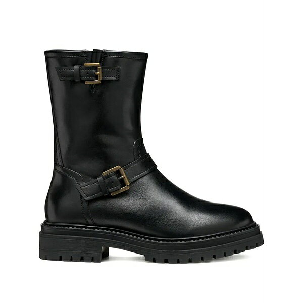 ジェオックス レディース ブーツ シューズ 45mm iridea buckled biker boots Black