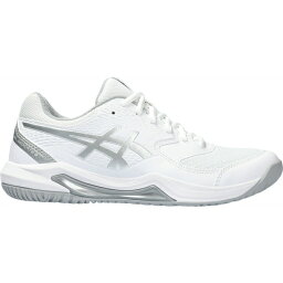 アシックス レディース フィットネス スポーツ ASICS Women's Gel-Dedicate 8 Tennis Shoes White/Silver