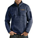 アンティグア メンズ シャツ トップス Georgia Swarm Antigua Fortune HalfZip Pullover Jacket Heathered Navy