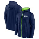 t@ieBNX Y p[J[EXEFbgVc AE^[ Seattle Seahawks Fanatics Branded Ball Carrier FullZip Hoodie College Navy/Neon Green