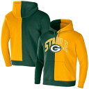 ステイプル メンズ パーカー スウェットシャツ アウター Green Bay Packers NFL x Staple Split Logo Pullover Hoodie Hunter Green