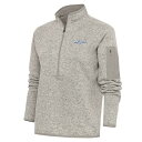 アンティグア レディース ジャケット＆ブルゾン アウター Columbus Clippers Antigua Women 039 s Fortune HalfZip Pullover Jacket Oatmeal