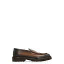 ドンカルズ メンズ スリッポン・ローファー シューズ Leather Loafers brown