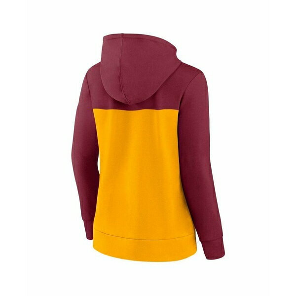 ファナティクス レディース パーカー スウェットシャツ アウター Women 039 s Burgundy, Gold Washington Commanders Take The Field Color Block Full-Zip Hoodie Burgundy, Gold