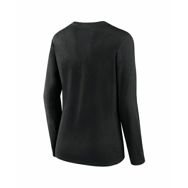 t@ieBNX fB[X TVc gbvX Women's Black Las Vegas Raiders Plus Size Measure Distance Scoop Neck Long Sleeve T-shirt Black