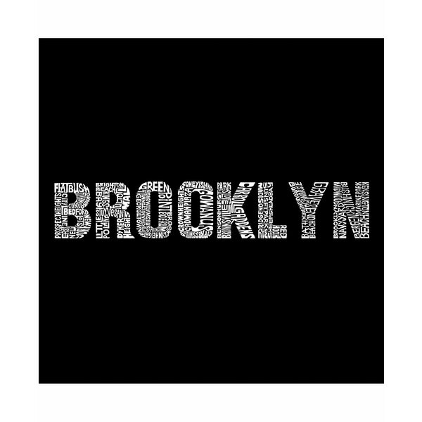 ブルックリン エルエーポップアート レディース トートバッグ バッグ Brooklyn Neighborhoods - Large Word Art Tote Bag Black