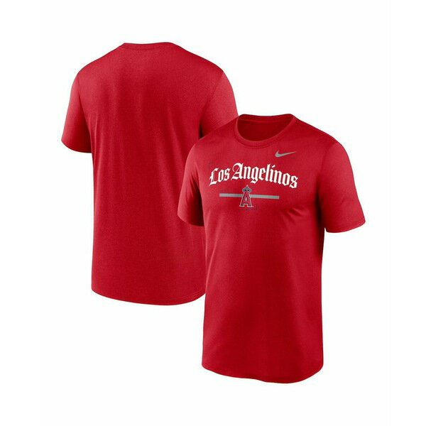 ナイキ レディース Tシャツ トップス Men's Red Los Angeles Angels Local Legend T-shirt Red