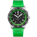 ~mbNX Y rv ANZT[ Men's Swiss Chronograph Pacific Diver Green Rubber Strap Watch 44mm No Color