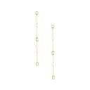 GeBJ fB[X sAXCO ANZT[ Freshwater Pearl and Glass Linear Drop Earrings Gold
