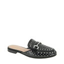 BCBジェネレーション レディース サンダル シューズ Women's Zorie-3 Studded Mule Loafer Black, Nickle