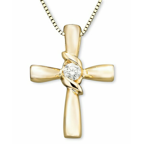 ZC[ fB[X lbNXE`[J[Ey_ggbv ANZT[ Diamond Cross Pendant in 14k Yellow or White Gold (1/10 ct. t.w.) Yellow Gold