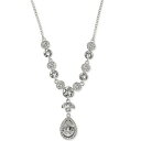 ジバンシー メンズ ネックレス・チョーカー アクセサリー Multi-Crystal Y-Neck Necklace Silver
