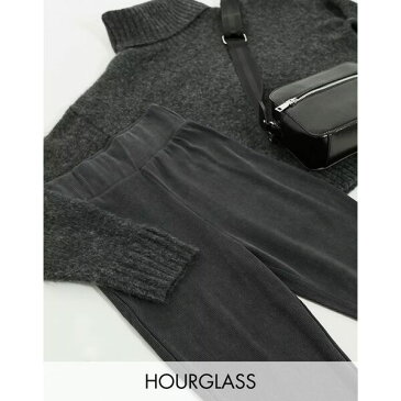 エイソス レディース レギンス ボトムス ASOS DESIGN Hourglass acid wash rib legging in charcoal Charcoal